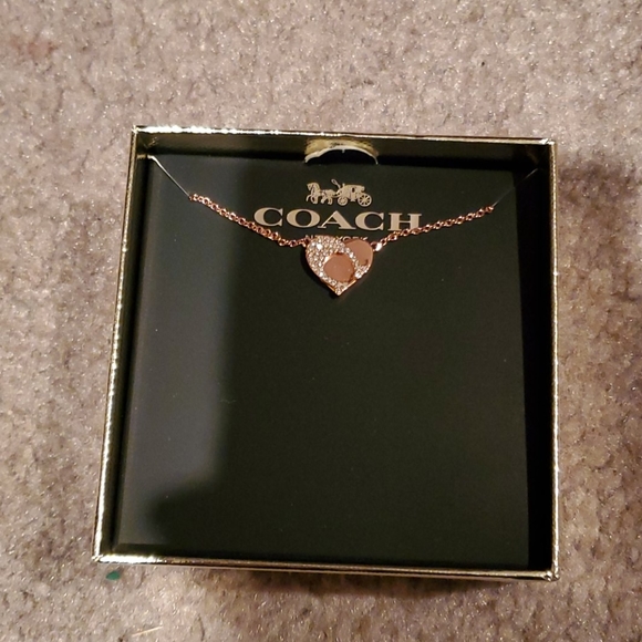 Coach gold plated gorgeous necklace with swarsowsk - Picture 5 of 6